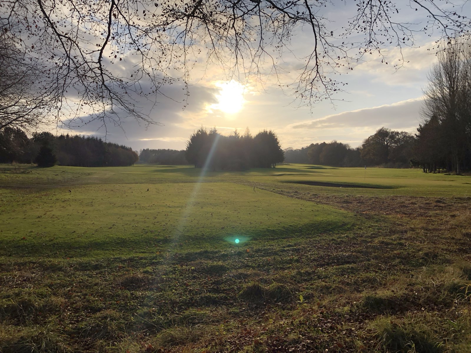 Evening sun over a fairway at Kinross Golf Club