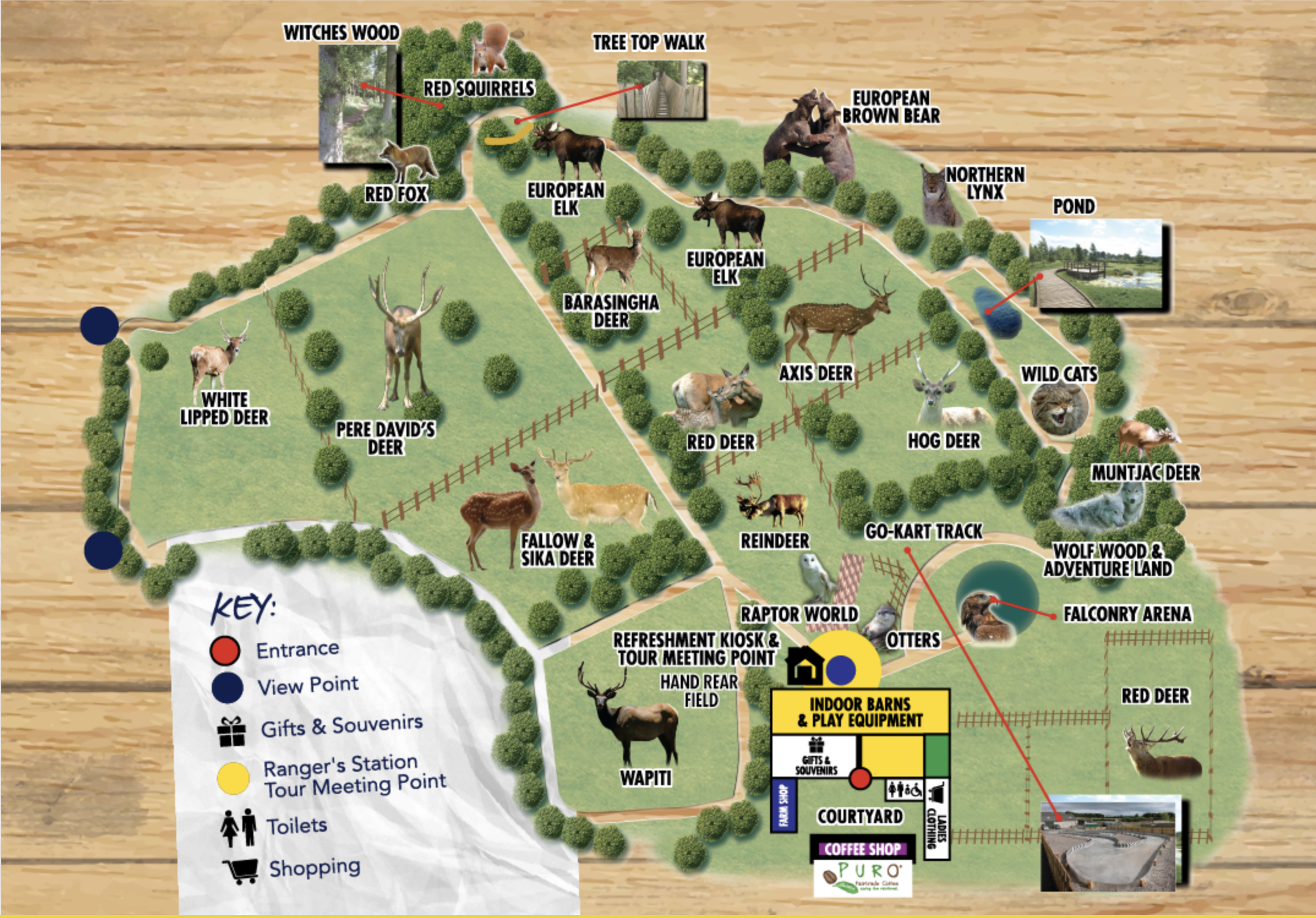 map of scottish deer centre
